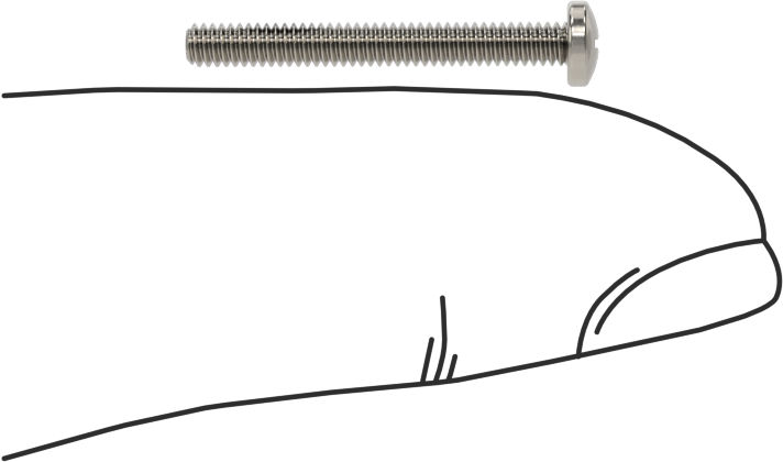 Diş Kilitli Silindir Başlı Phillips Vidaları, 2-56 Diş Boyutu, 3/4" Uzunluk