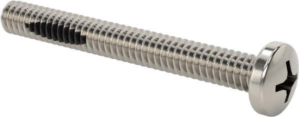 Diş Kilitli Silindir Başlı Phillips Vidaları, 2-56 Diş Boyutu, 3/4" Uzunluk