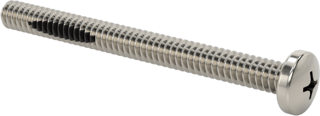 Diş Kilitli Silindir Başlı Phillips Vidaları, 4-40 Diş Boyutu, 1-1/4" Uzunluk