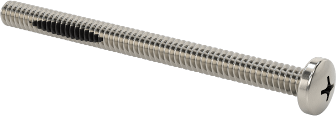 Diş Kilitli Silindir Başlı Phillips Vidaları, 4-40 Diş Boyutu, 1-1/2" Uzunluk