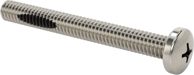 Diş Kilitli Silindir Başlı Phillips Vidaları, 8-32 Diş Boyutu, 1-1/2" Uzunluk