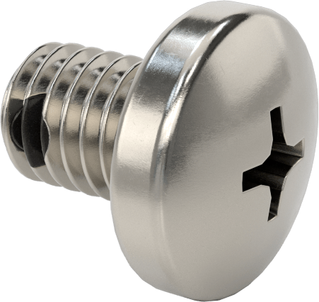 Diş Kilitli Silindir Başlı Phillips Vidaları, 10-32 Diş Boyutu, 1/4" Uzunluk