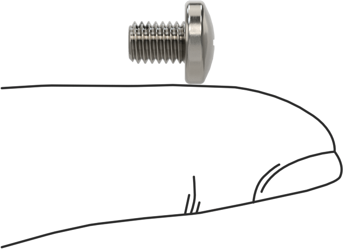 Diş Kilitli Silindir Başlı Phillips Vidaları, 10-32 Diş Boyutu, 1/4" Uzunluk