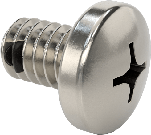 Diş Kilitli Silindir Başlı Phillips Vidaları, 1/4"-20 Diş Boyutu, 3/8" Uzunluk