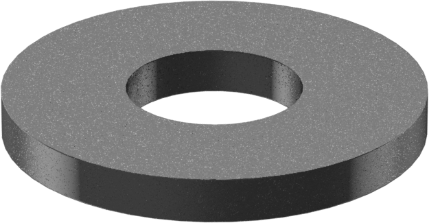Siyah Süper Korozyona Dayanıklı Kaplamalı Çelik USS Pul, 1/4" Vida Boyutu için, 0.312" ID, 0.750" OD
