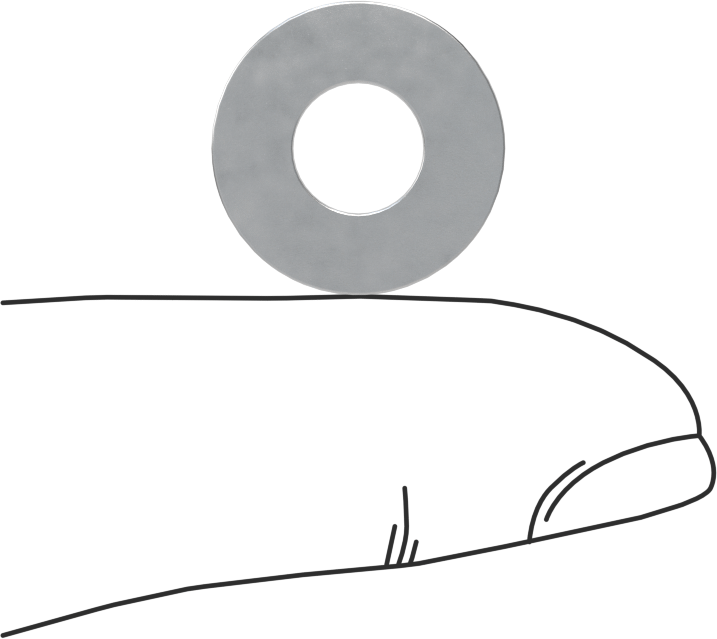 Alüminyum SAE Pul, 1/4" Vida Boyutu için, 0.281" ID, 0.625" OD