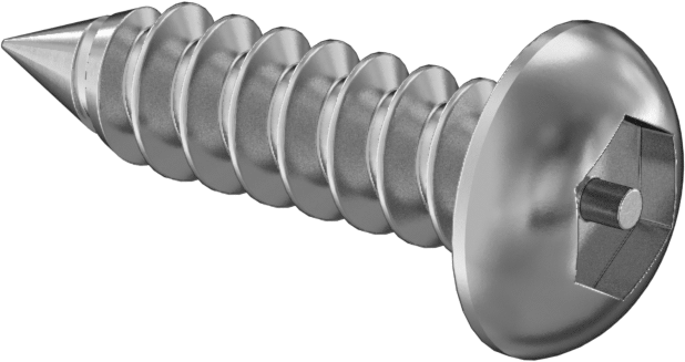 Kurcalamaya Dayanıklı Altıgen Soketli Yuvarlak Başlı Vidalar, Sac Metal için, 18-8 Paslanmaz Çelik, Numara 8 Boyut, 5/8" Uzunluk