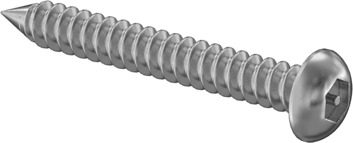Kurcalamaya Dayanıklı Altıgen Soketli Yuvarlak Başlı Vidalar, Sac Metal için, 18-8 Paslanmaz Çelik, 10 Numaralı Boyut, 1-1/2" Uzunluk