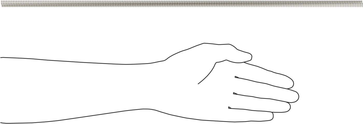 Korozyona Dayanıklı Sıkıştırma Yayı Stoku, 20" Uzunluk, 0.375" OD, 0.267" ID