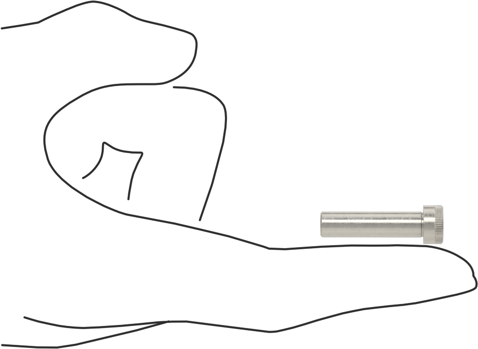 18-8 Paslanmaz Çelik İçten Dişli Omuz, 1/4" Omuz Çapı, 1" Omuz Uzunluğu, 4-40 Diş