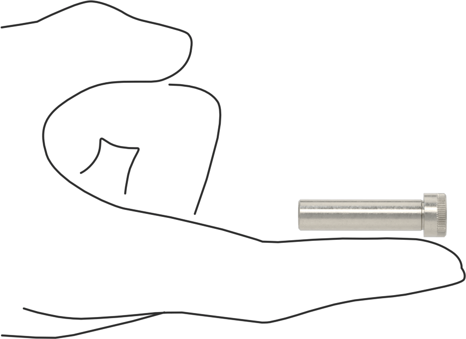 18-8 Paslanmaz Çelik İçten Dişli Omuz, 5/16" Omuz Çapı, 1-1/4" Omuz Uzunluğu, 6-32 Diş
