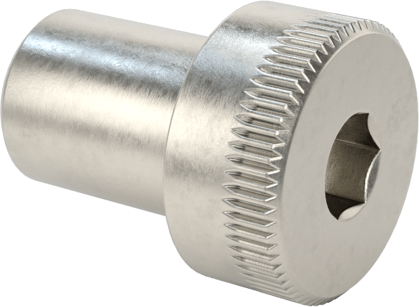 18-8 Paslanmaz Çelik İçten Dişli Omuz, 3/8" Omuz Çapı, 1/2" Omuz Uzunluğu, 8-32 Diş