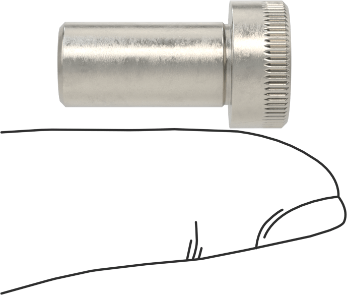 18-8 Paslanmaz Çelik İçten Dişli Omuz, 3/8" Omuz Çapı, 3/4" Omuz Uzunluğu, 8-32 Diş
