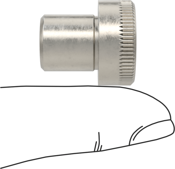 18-8 Paslanmaz Çelik İçten Dişli Omuz, 1/2" Omuz Çapı, 1/2" Omuz Uzunluğu, 10-32 Diş