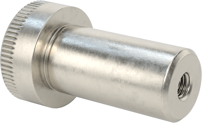 18-8 Paslanmaz Çelik İçten Dişli Omuz, 1/2" Omuz Çapı, 1" Omuz Uzunluğu, 10-32 Diş