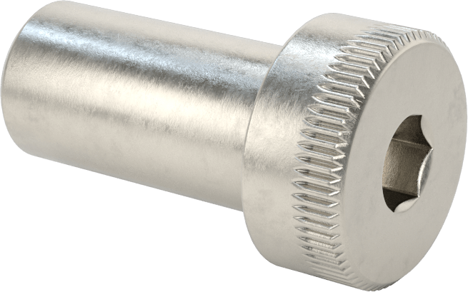 18-8 Paslanmaz Çelik İçten Dişli Omuz, 1/2" Omuz Çapı, 1" Omuz Uzunluğu, 10-32 Diş