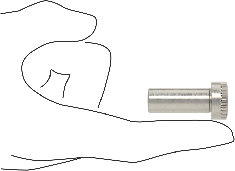 18-8 Paslanmaz Çelik İçten Dişli Omuz, 1/2" Omuz Çapı, 1-1/4" Omuz Uzunluğu, 10-32 Diş