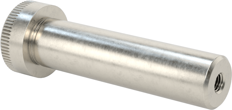 18-8 Paslanmaz Çelik İçten Dişli Omuz, 1/2" Omuz Çapı, 2" Omuz Uzunluğu, 10-32 Diş