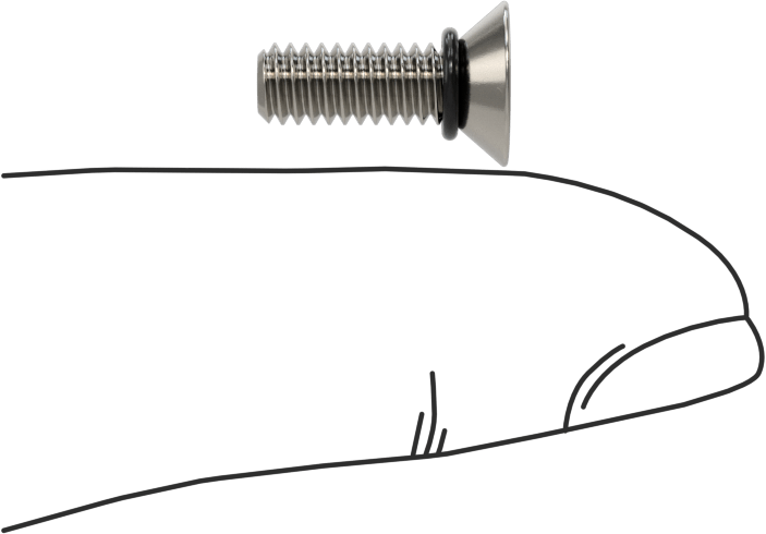Sızdırmaz, Kurcalamaya Dayanıklı Torx Düz Başlı Vidalar, Buna-N O-Ringli 18-8 Paslanmaz Çelik, 8-32 Diş Boyutu, 1/2" Uzunluk