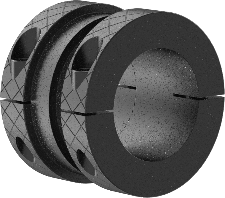 Hassas Ayarlanabilir Genişlikli Sıkıştırma Mil Yaka, 1-3/8" Çap için