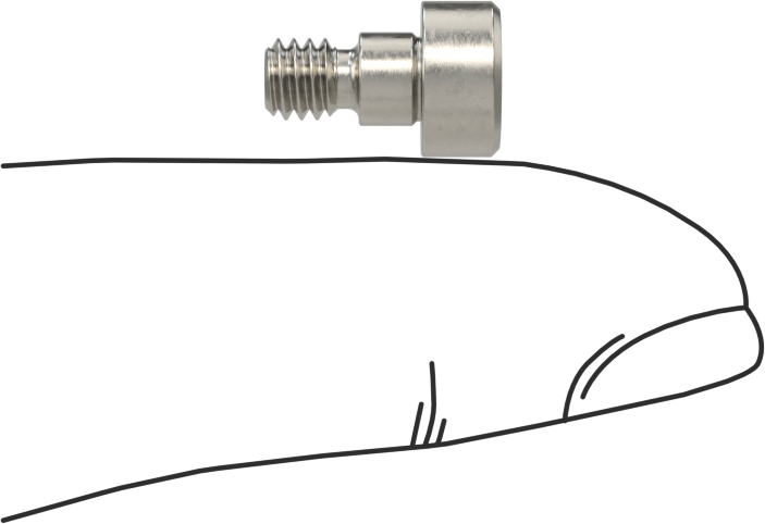 Altıgen Uçlu 18-8 Paslanmaz Çelik Omuzlu Vida, 3/16" Omuz Çapı, 1/8" Omuz Uzunluğu, 8-32 Diş