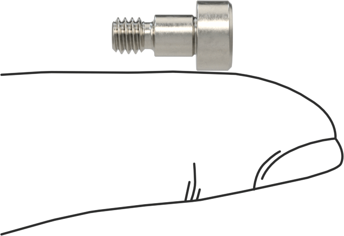 Altıgen Uçlu 18-8 Paslanmaz Çelik Omuzlu Vida, 3/16" Omuz Çapı, 3/16" Omuz Uzunluğu, 8-32 Diş