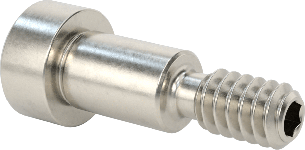 Altıgen Uçlu 18-8 Paslanmaz Çelik Omuzlu Vida, 1/4" Omuz Çapı, 3/8" Omuz Uzunluğu, 10-24 Diş