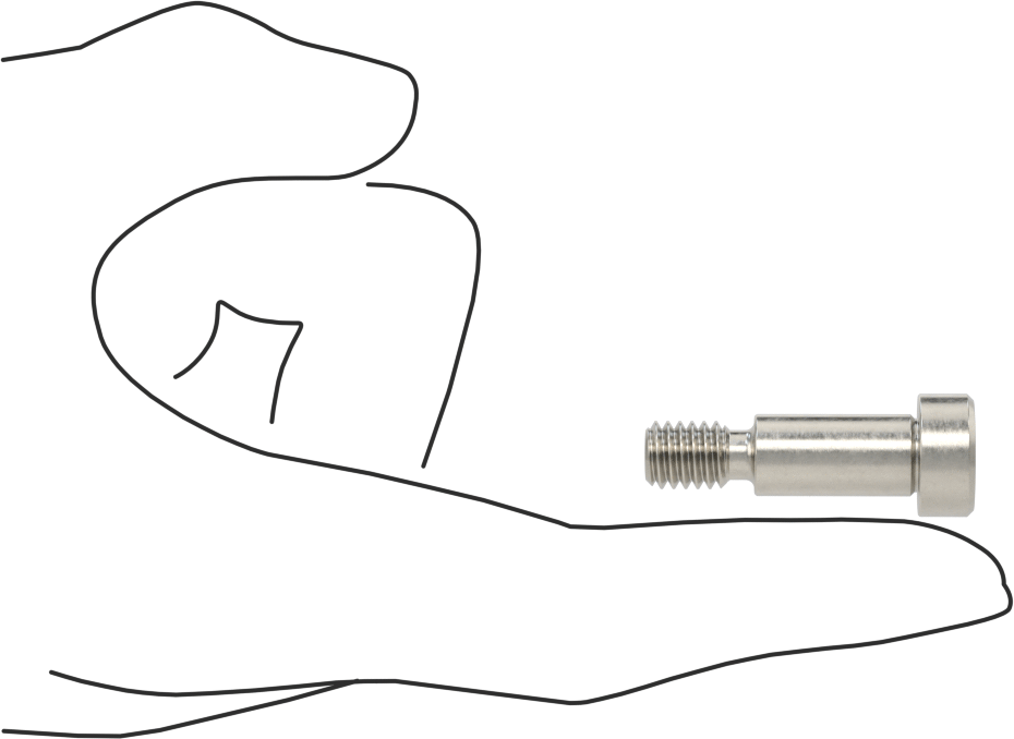 Altıgen Uçlu 18-8 Paslanmaz Çelik Omuzlu Vida, 3/8" Omuz Çapı, 3/4" Omuz Uzunluğu, 5/16"-18 Diş