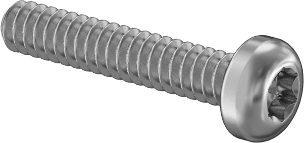 Paslanmaz Çelik Silindir Başlı Torx Vidaları, 00-90 Diş Boyutu, 1/4" Uzunluk