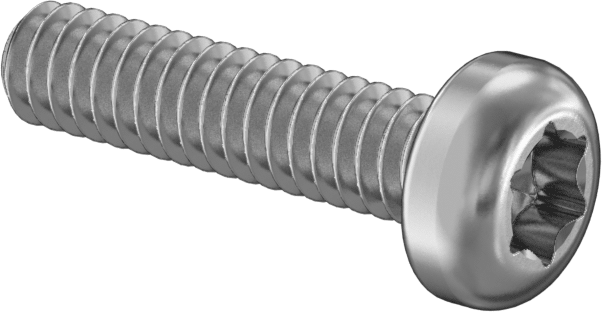 Paslanmaz Çelik Silindir Başlı Torx Vidaları, 0-80 Diş Boyutu, 1/4" Uzunluk