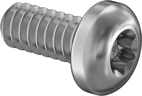 Paslanmaz Çelik Silindir Başlı Torx Vidaları, 4-40 Diş Boyutu, 1/4" Uzunluk