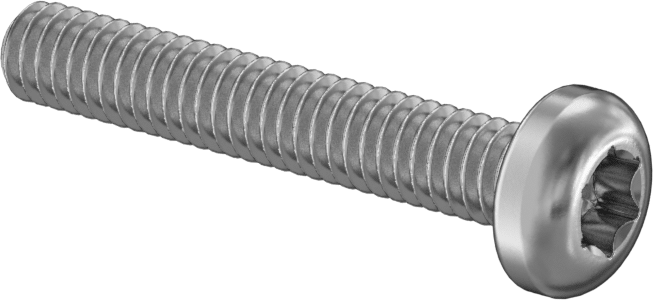 Paslanmaz Çelik Silindir Başlı Torx Vidaları, 8-32 Diş Boyutu, 1" Uzunluk
