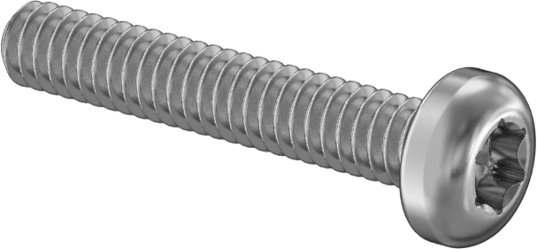 Paslanmaz Çelik Silindir Başlı Torx Vidaları, 2-56 Diş, 1/2" Uzunluk