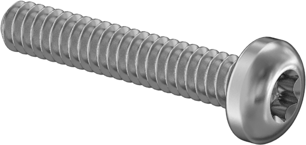 Paslanmaz Çelik Silindir Başlı Torx Vidaları, 4-40 Diş, 5/8" Uzunluk