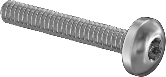 Paslanmaz Çelik Silindir Başlı Torx Vidaları, 4-40 Diş, 3/4" Uzunluk