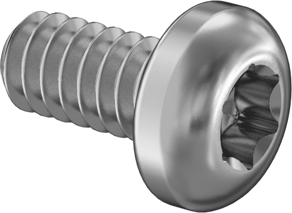 Paslanmaz Çelik Silindir Başlı Torx Vidaları, 10-24 Diş Boyutu, 3/8" Uzunluk