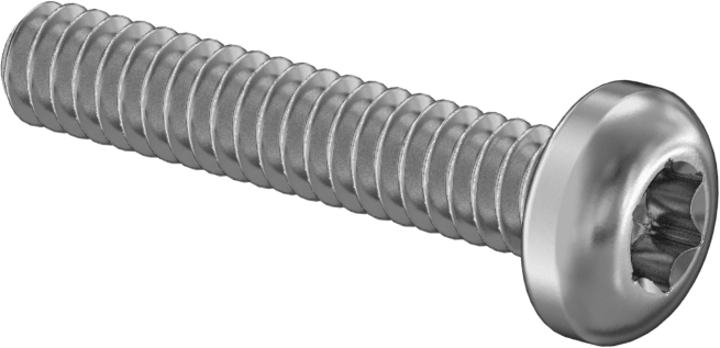 Paslanmaz Çelik Silindir Başlı Torx Vidaları, 10-24 Diş Boyutu, 1" Uzunluk