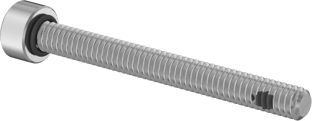 18-8 Paslanmaz Çelik Titreşime Dayanıklı Sızdırmaz Soket Başlı Vida, Buna-N O-Ring ile, M2 x 0,4 mm Diş Boyutu, 20 mm Uzunluk