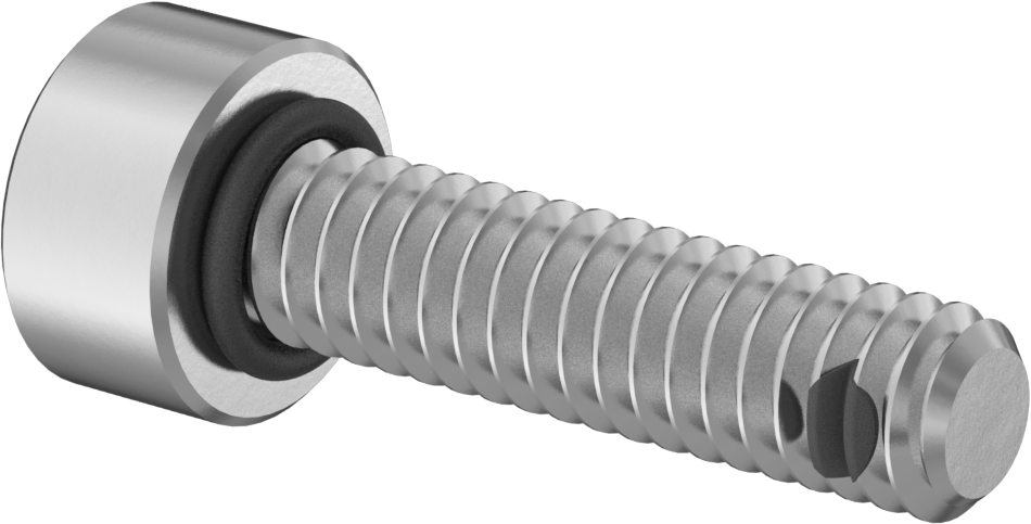 18-8 Paslanmaz Çelik Titreşime Dayanıklı Sızdırmaz Soket Başlı Vida, Silikon O-Ringli, M2 x 0,4 mm Diş Boyutu, 8 mm Uzunluk