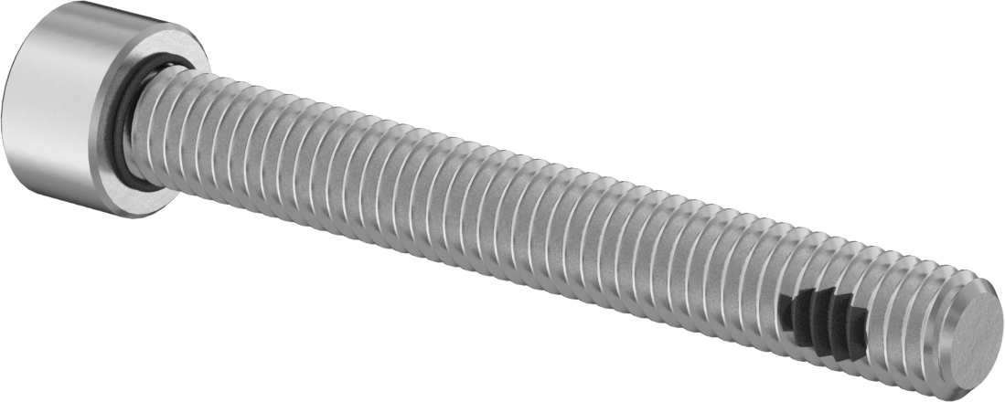18-8 Paslanmaz Çelik Titreşime Dayanıklı Sızdırmaz Soket Başlı Vida, Buna-N Kauçuk O-Ring ile, 10-32 Diş Boyutu, 1-1/2" Uzunluk