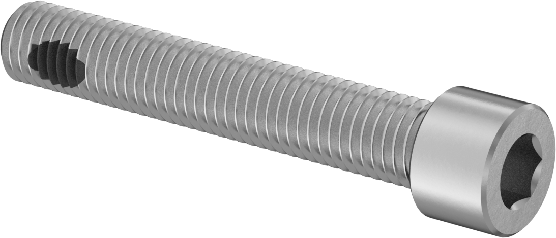 18-8 Paslanmaz Çelik Titreşime Dayanıklı Sızdırmaz Soket Başlı Vida, Buna-N Kauçuk O-Ring ile, 1/4"-28 Diş Boyutu, 1-1/2" Uzunluk