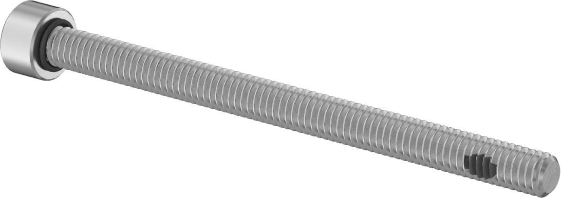 18-8 Paslanmaz Çelik Titreşime Dayanıklı Sızdırmaz Soket Başlı Vida, Buna-N O-Ring ile, M2,5 x 0,45 mm Diş Boyutu, 35 mm Uzunluk