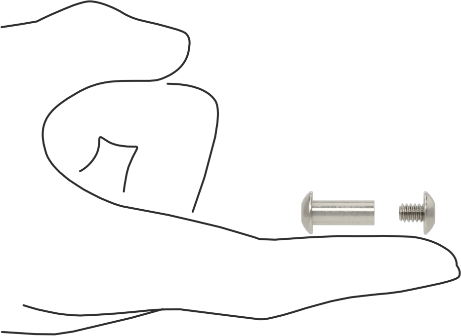 Kurcalamaya Dayanıklı Torx Bağlama Silindiri ve Vida, 10-24 Diş Boyutu, 5/8“-3/4” Malzeme Kalınlığı için