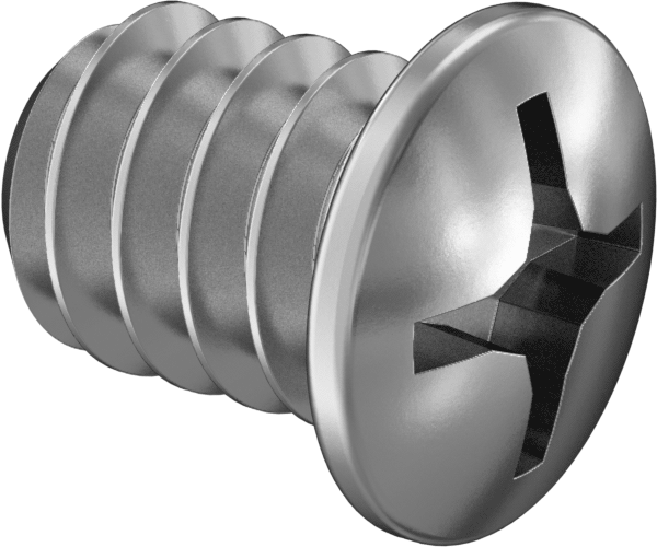 JIS Çelik Silindir Başlı Vidalar, M1,6 x 0,35 mm Diş, 2 mm Uzunluk