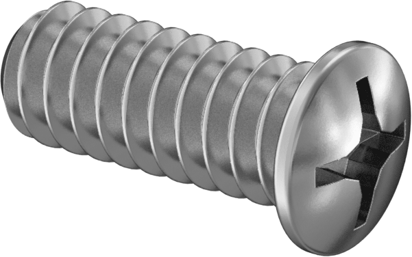 JIS Çelik Silindir Başlı Vidalar, M1,6 x 0,35 mm Diş, 4 mm Uzunluk