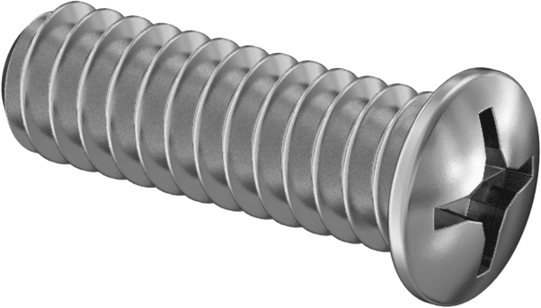 JIS Çelik Silindir Başlı Vidalar, M1,6 x 0,35 mm Diş, 5 mm Uzunluk
