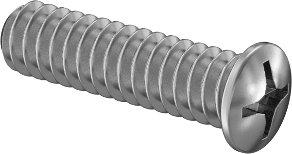 JIS Çelik Silindir Başlı Vidalar, M1,6 x 0,35 mm Diş, 6 mm Uzunluk