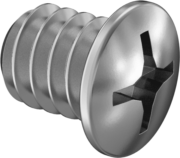JIS Çelik Silindir Başlı Vidalar, M1,7 x 0,35 mm Diş, 2 mm Uzunluk