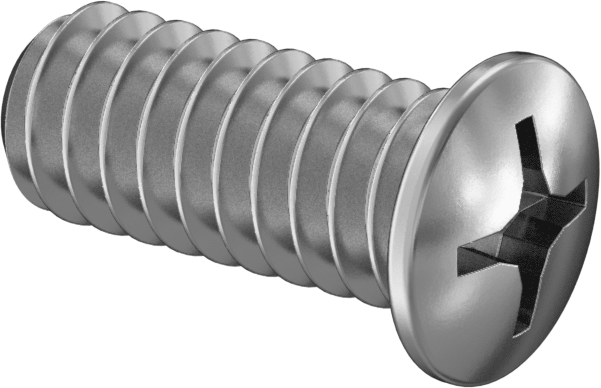 JIS Çelik Silindir Başlı Vidalar, M1,7 x 0,35 mm Diş, 4 mm Uzunluk