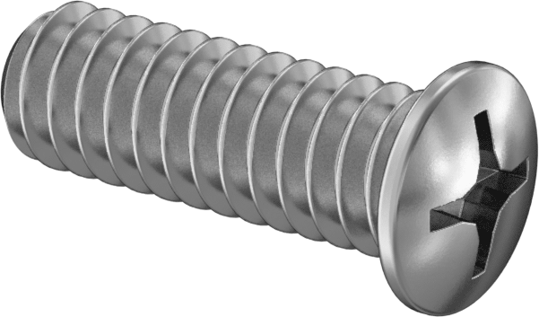 JIS Çelik Silindir Başlı Vidalar, M1,7 x 0,35 mm Diş, 5 mm Uzunluk